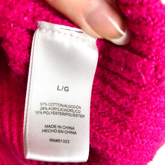 Vince Camuto Women's Bobble Stitch Sleeve Pullover Sweater in Aurora Pink - Picture 6 of 8